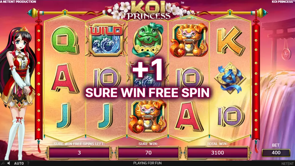 Koi Princess Wild Reels Free Spins – 3 bębny pokryte overlay Wildami